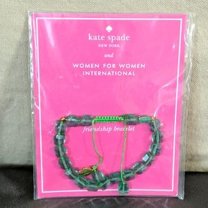 NWT Kate Spade Aqua Glass Bead Women for Women Friendship Bracelet